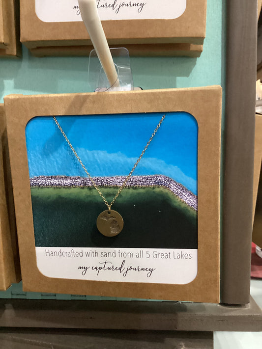 MI Sand Cutout Necklace-Rose Go