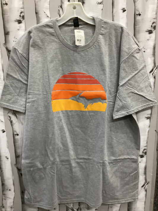 Strong  Ombre Tee -Heather Gray