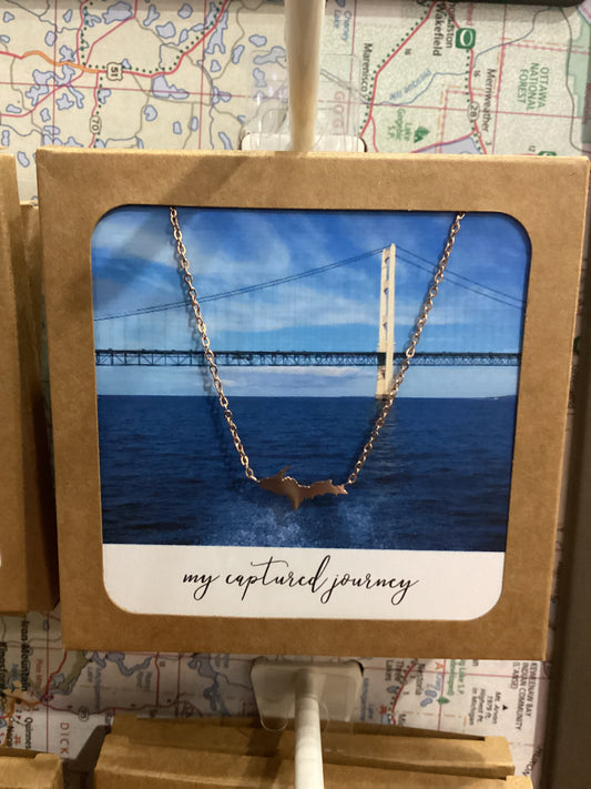 UP Outline Necklace - Silver
