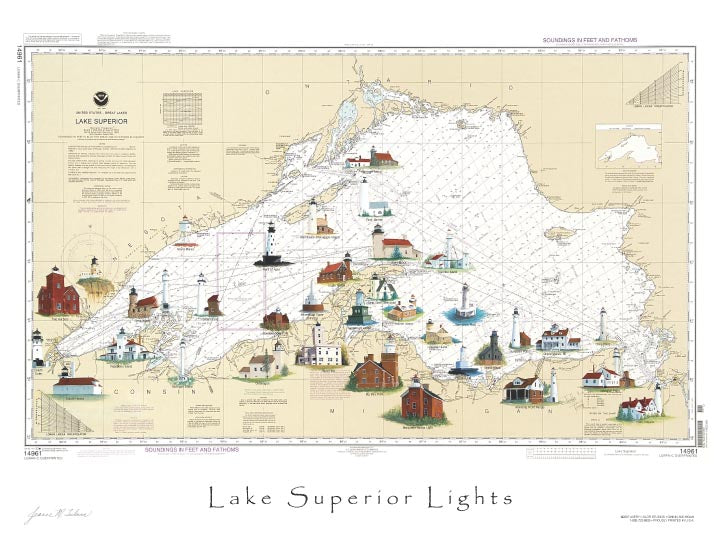 Lake Superior Lights Rolled