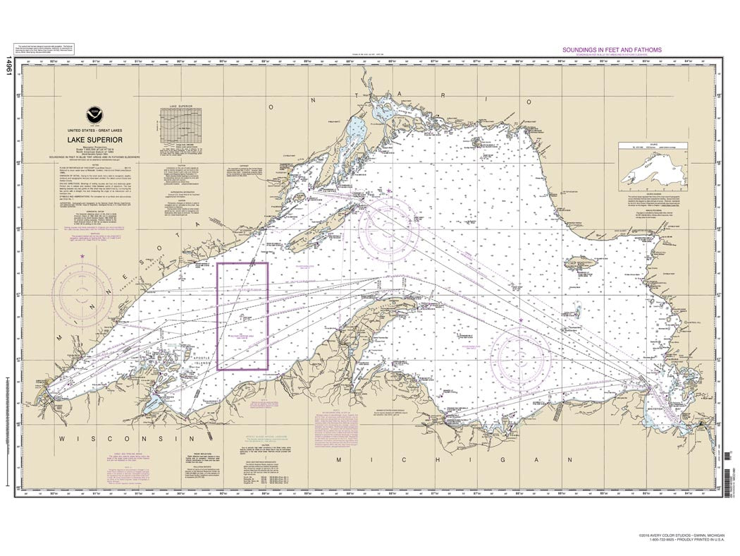 L. SUP NOAA Chart Rolled