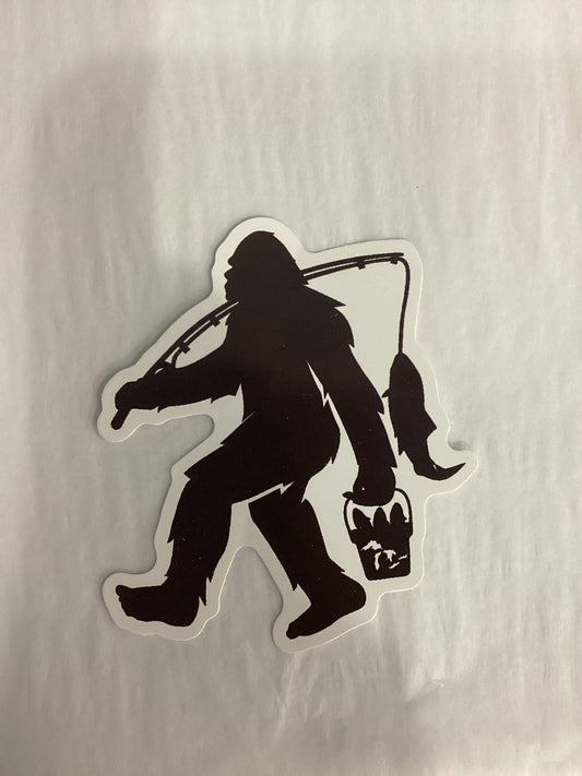 Bigfoot Fishing Sticker