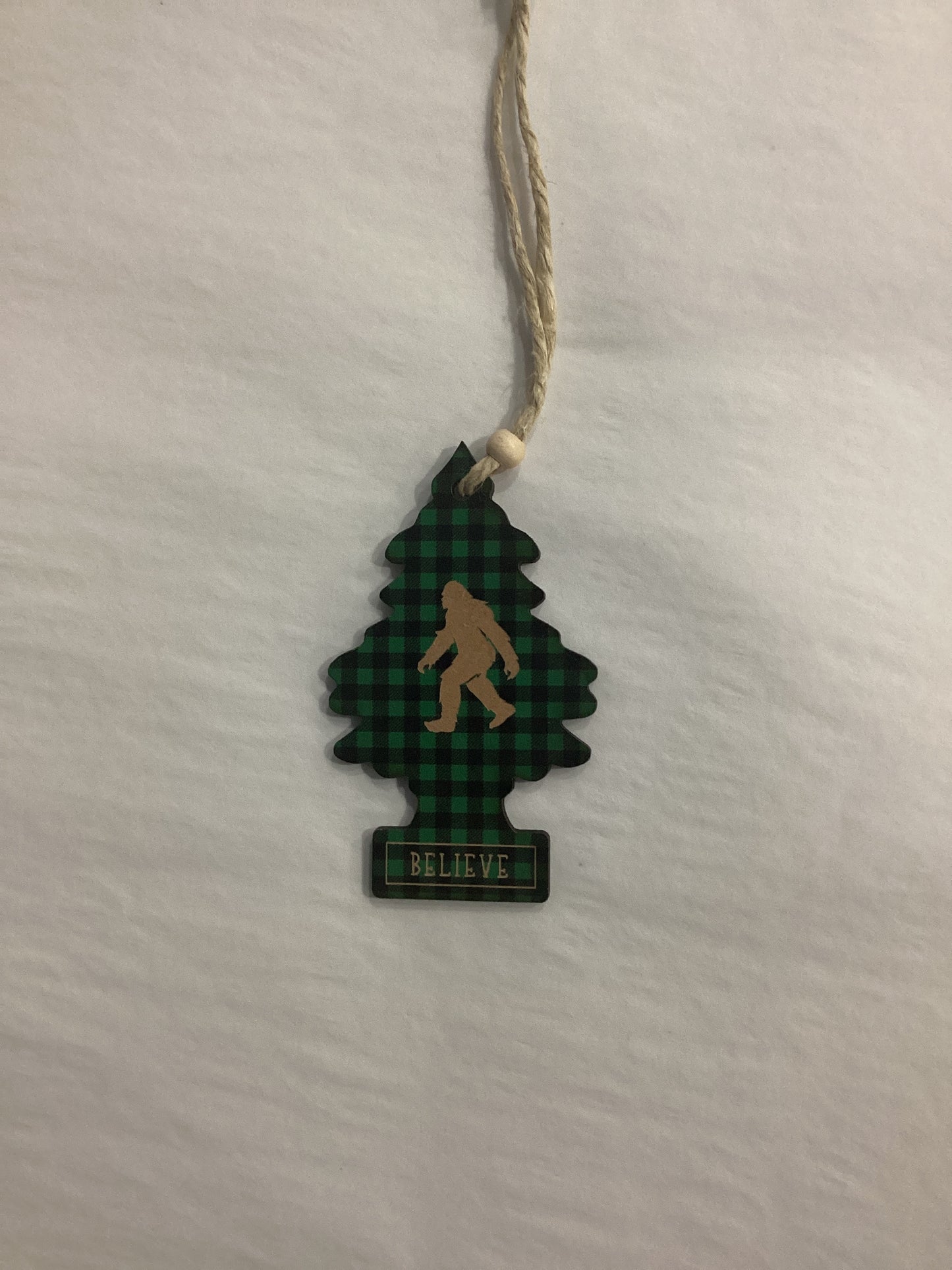 Yeti Tree Plaid Ornament