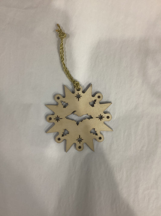 UP Snowflake Cut out Birch