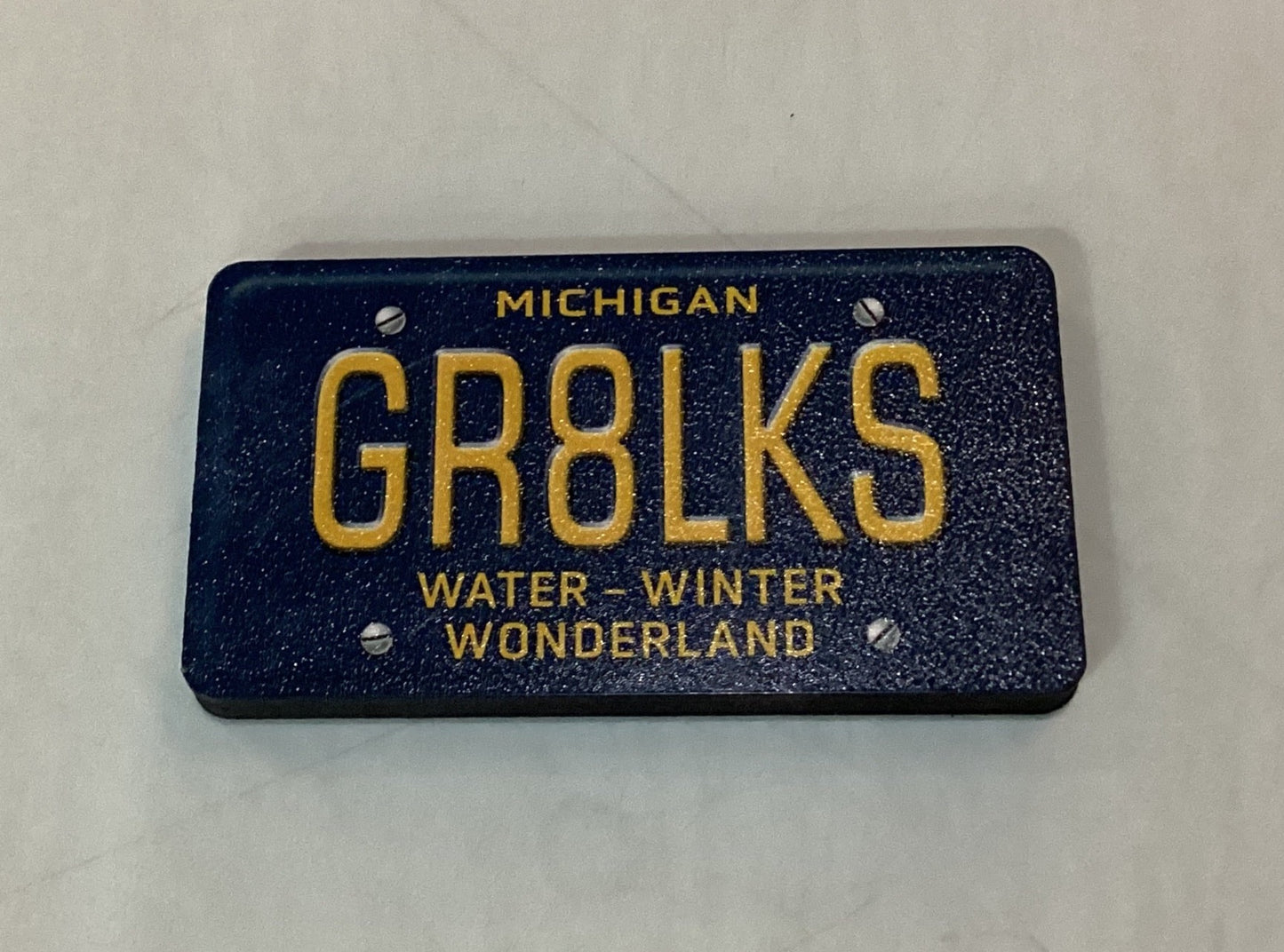 Magnet GR8LKS Blue & Yellow License Plate