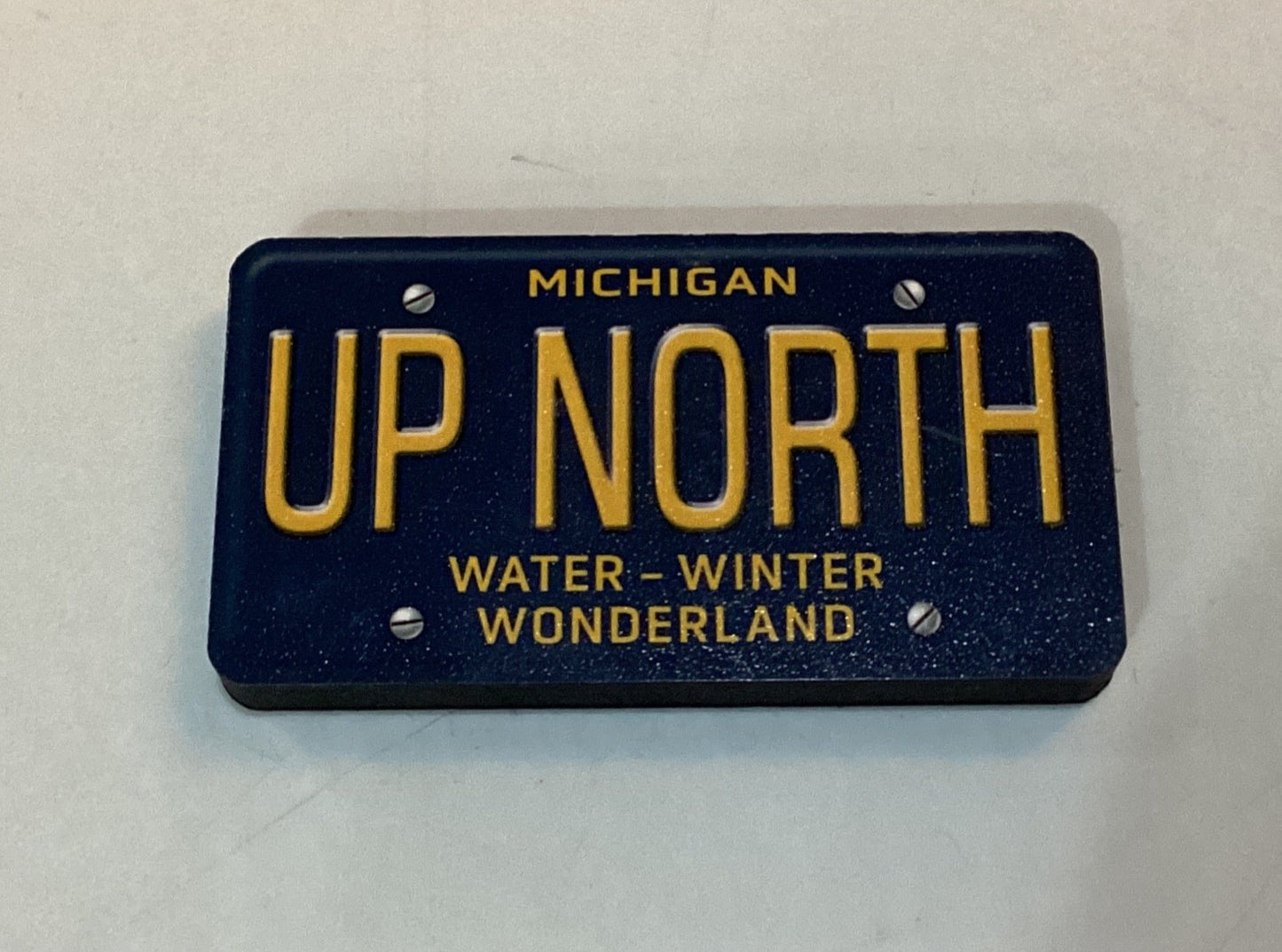 Magnet UP North Blue & Yellow License Plate