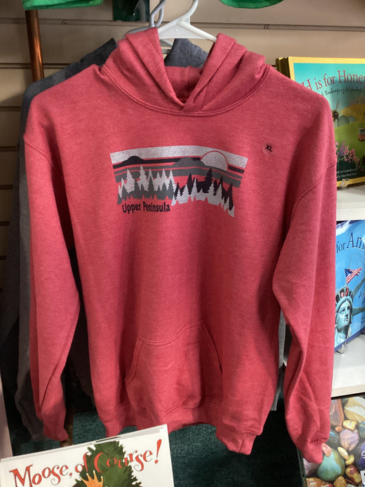 Atmospheric UP Hoodies - Yth XL-Scar Red : XL