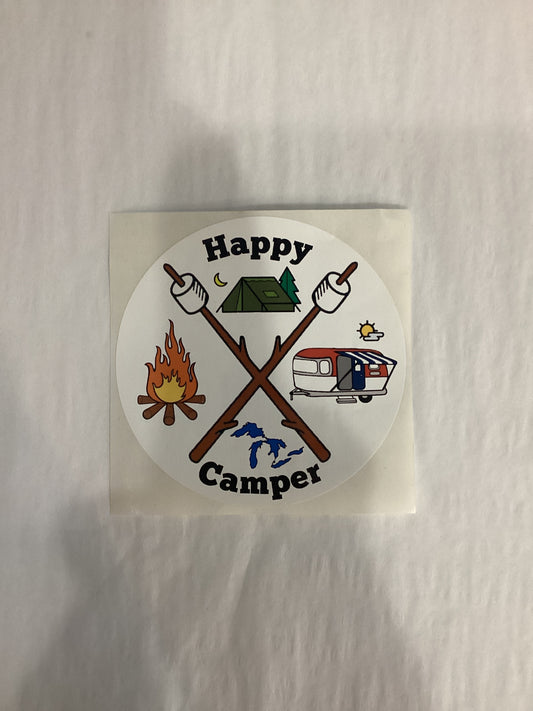 Happy Camper Sticker